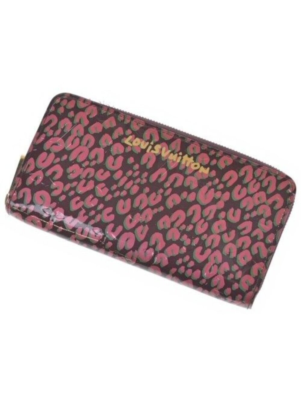Louis Vuitton Monogram Vernis Leopard Zippy Wallet Coin Purse